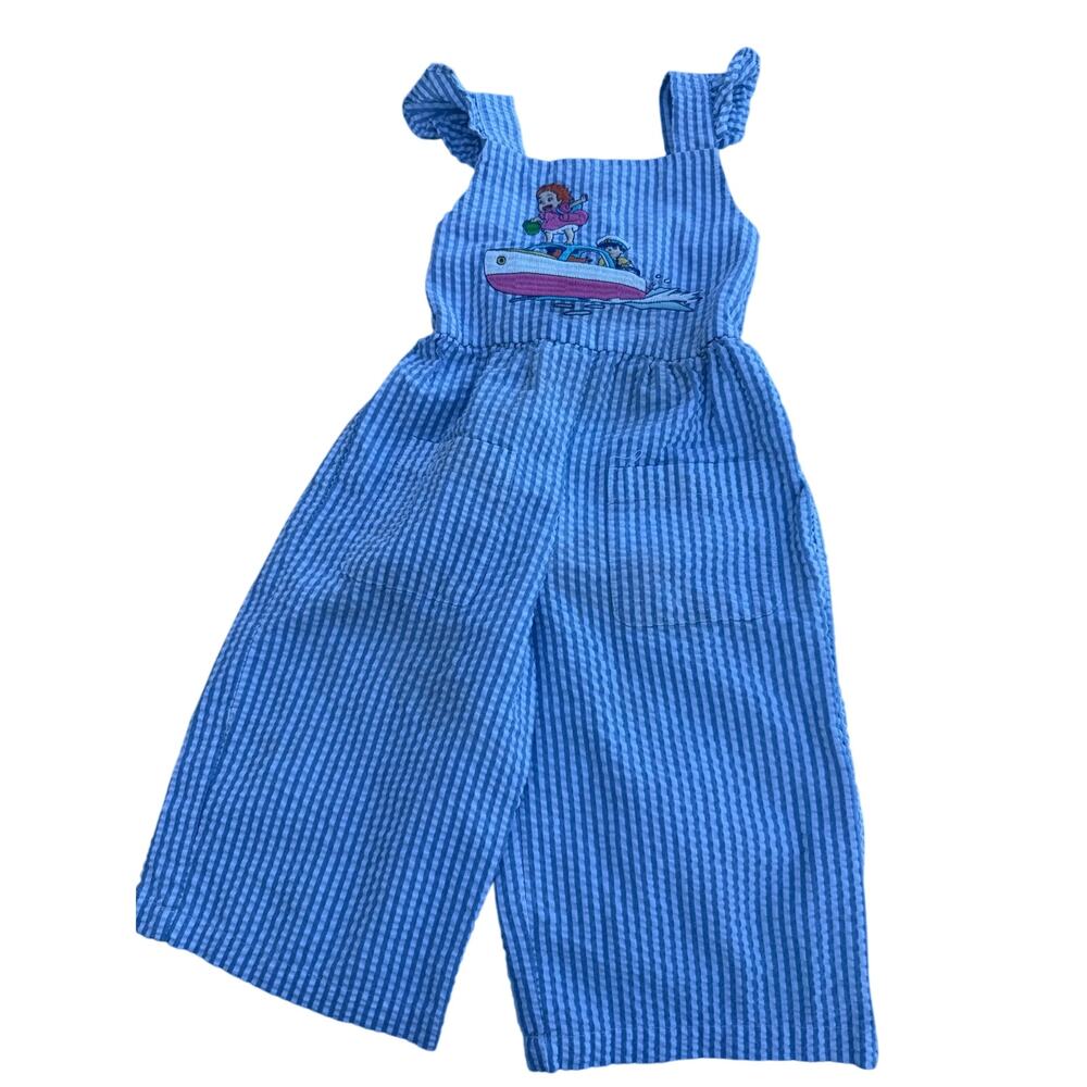 BoxLunch Studio Ghibli Ponyo Boat Striped Ruffle Toddler Romper 2T
